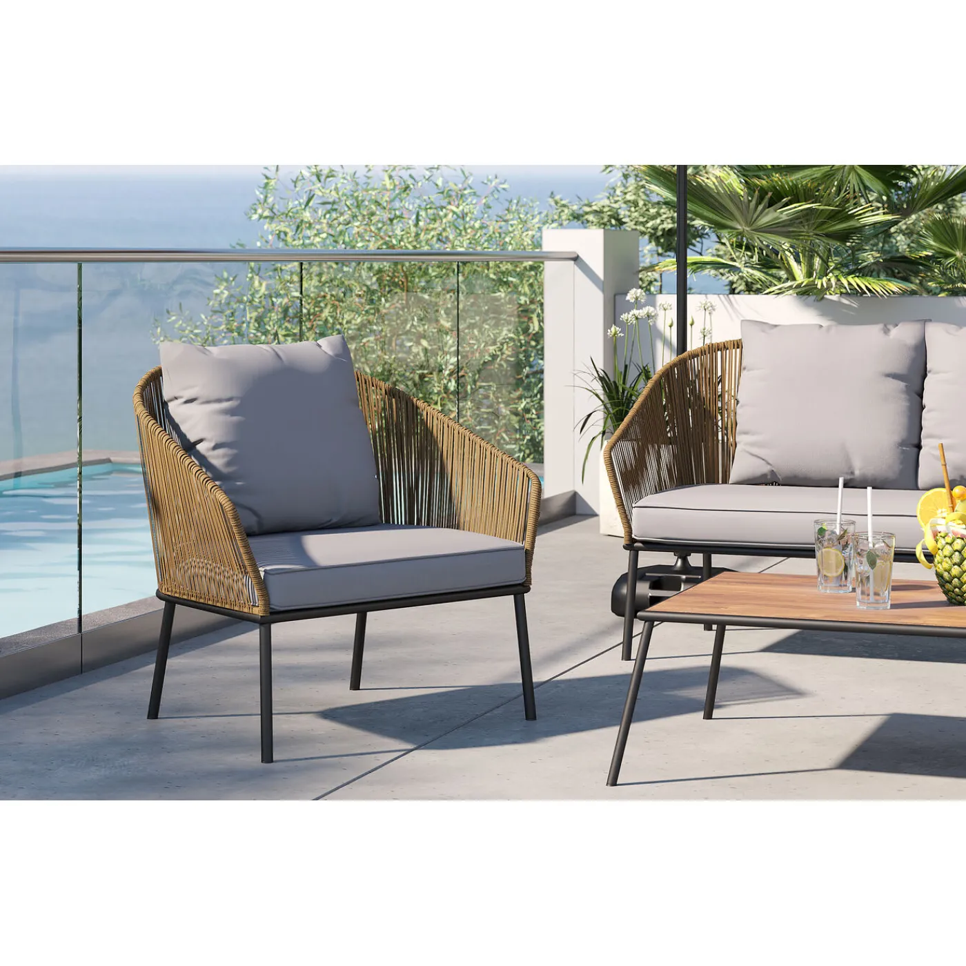 KARE Design Ensemble De Sieges Elba Nature Cinque (4-Pcs)