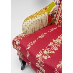KARE Design Fauteuil À Oreilles Patchwork Rouge