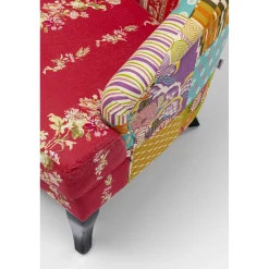 KARE Design Fauteuil À Oreilles Patchwork Rouge