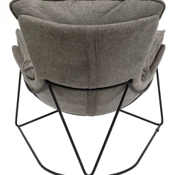 KARE Design Fauteuil Avec Repose-Pied Snuggle Gris (2/Parts)