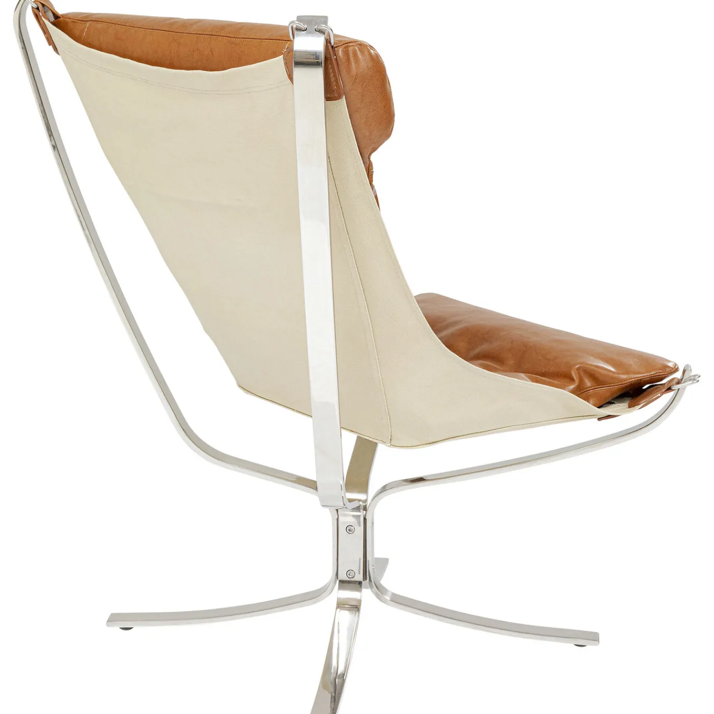 KARE Design Fauteuil Avec Tabouret Washington Marron