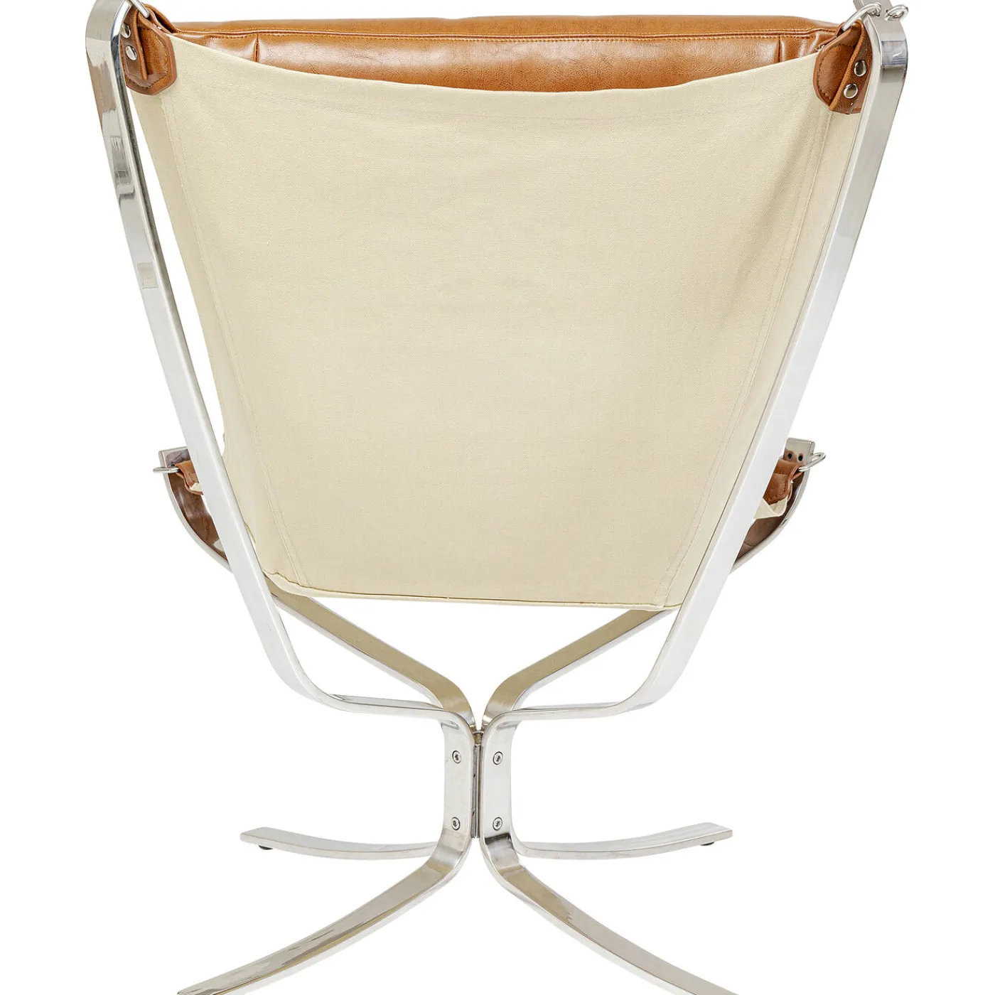 KARE Design Fauteuil Avec Tabouret Washington Marron