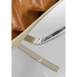 KARE Design Fauteuil Avec Tabouret Washington Marron