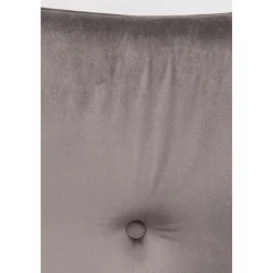 KARE Design Fauteuil Black Vicky Velours Gris