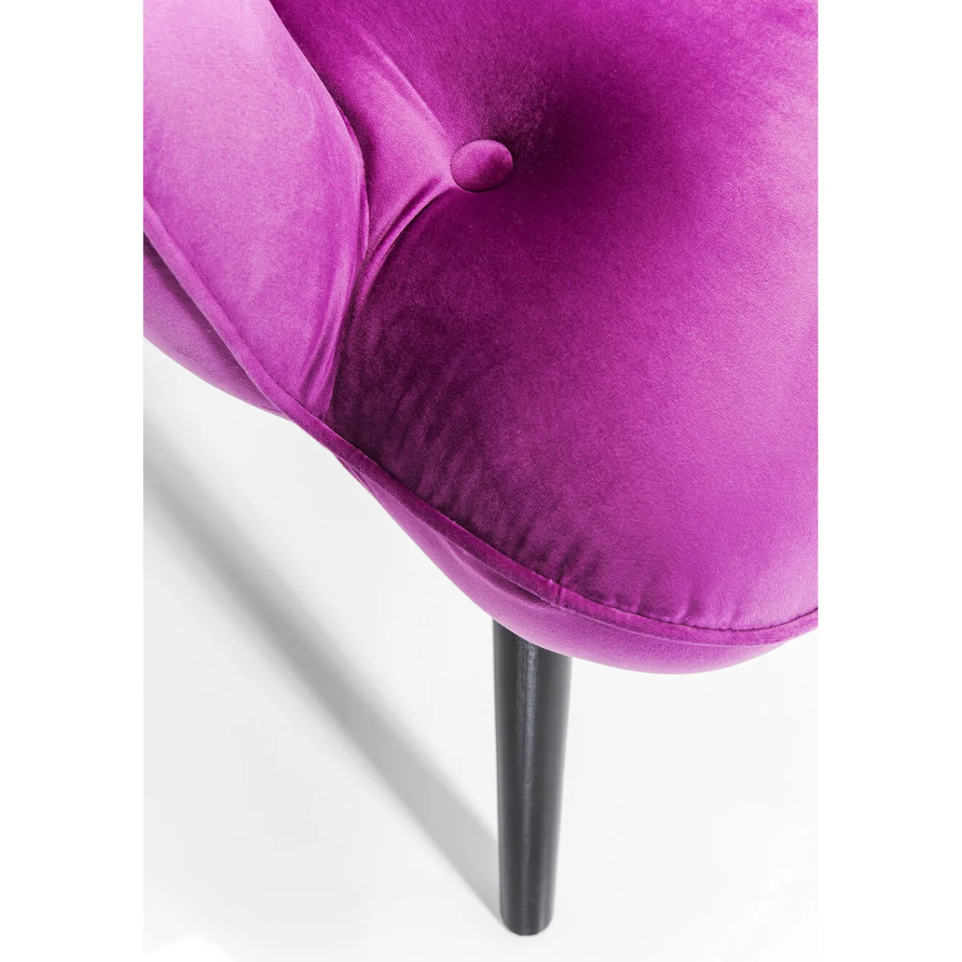 KARE Design Fauteuil Black Vicky Velours Violet