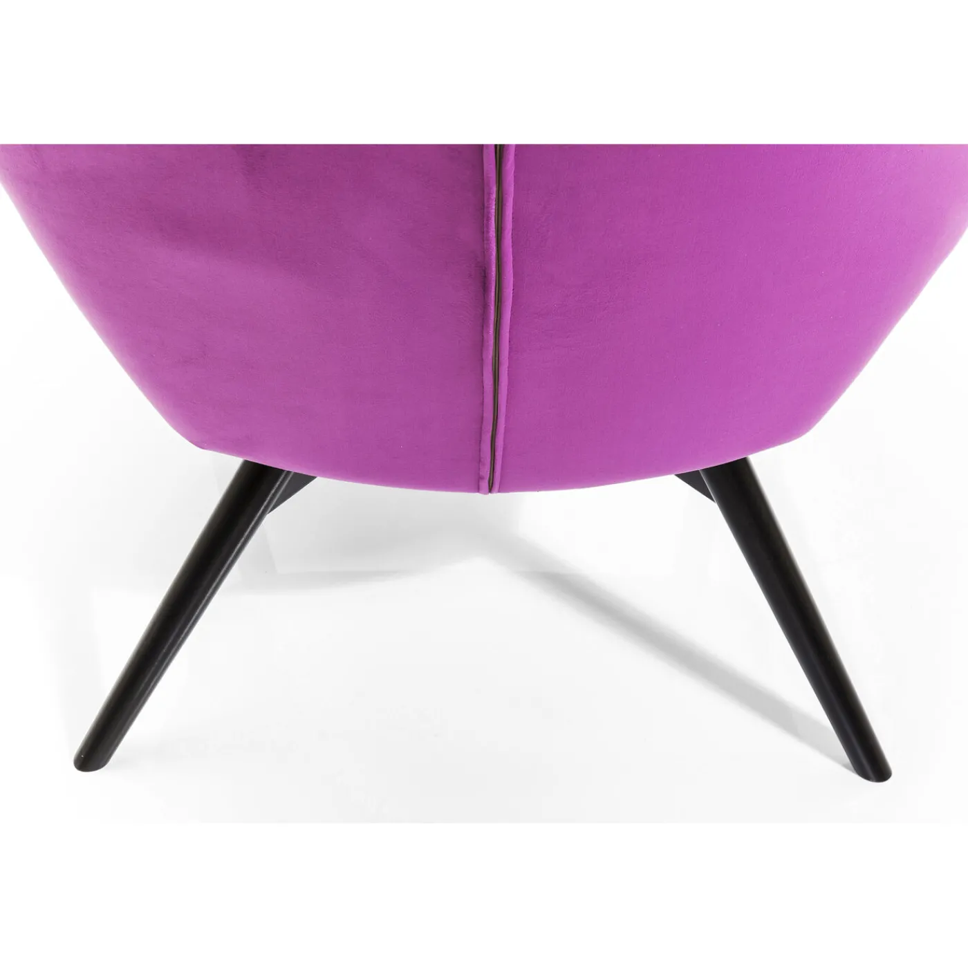 KARE Design Fauteuil Black Vicky Velours Violet