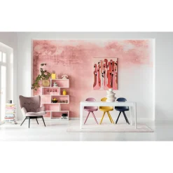 KARE Design Fauteuil Black Vicky Velours Rose