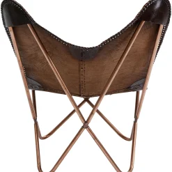 KARE Design Fauteuil Butterfly Marron