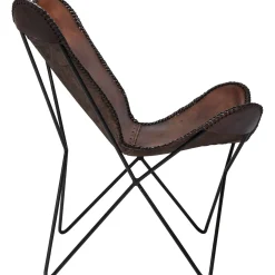 KARE Design Fauteuil Butterfly Marron Eco.