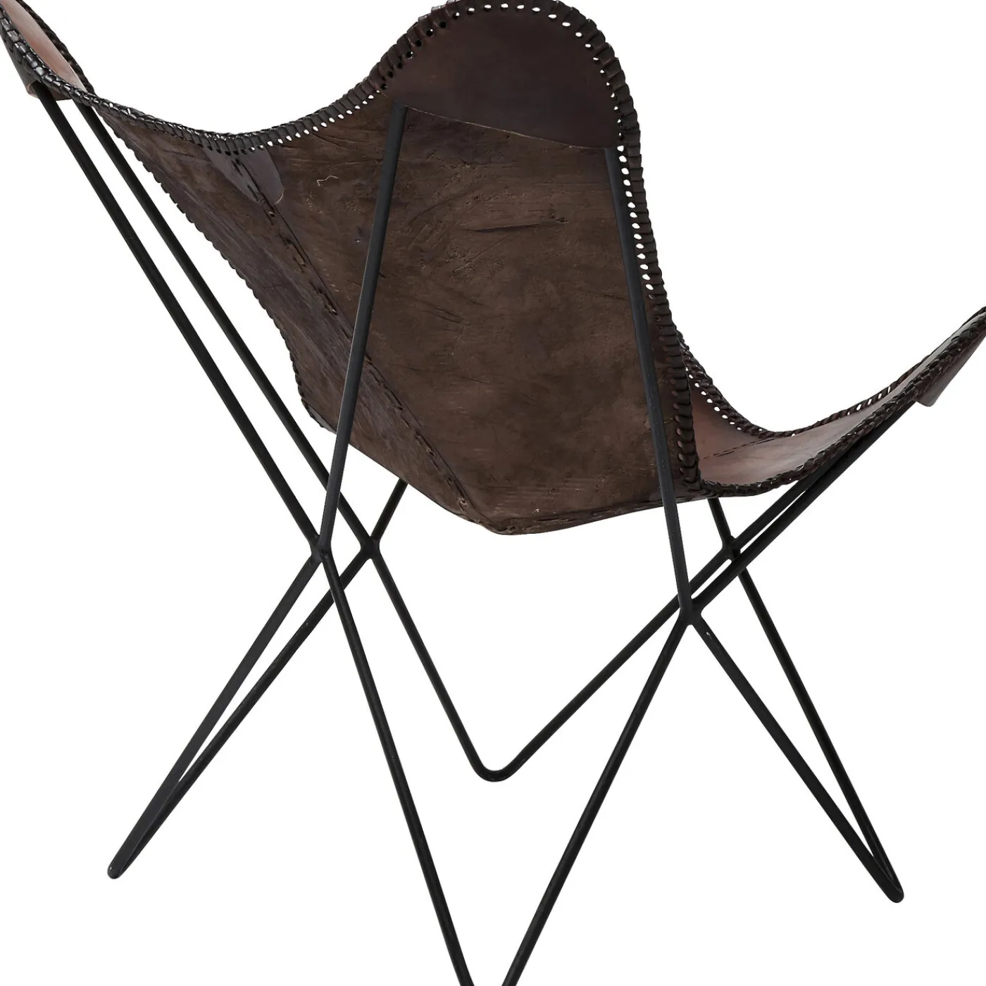 KARE Design Fauteuil Butterfly Marron Eco.