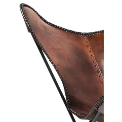 KARE Design Fauteuil Butterfly Marron Eco.