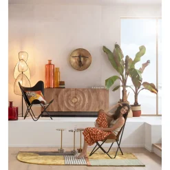 KARE Design Fauteuil California Cuir Marron