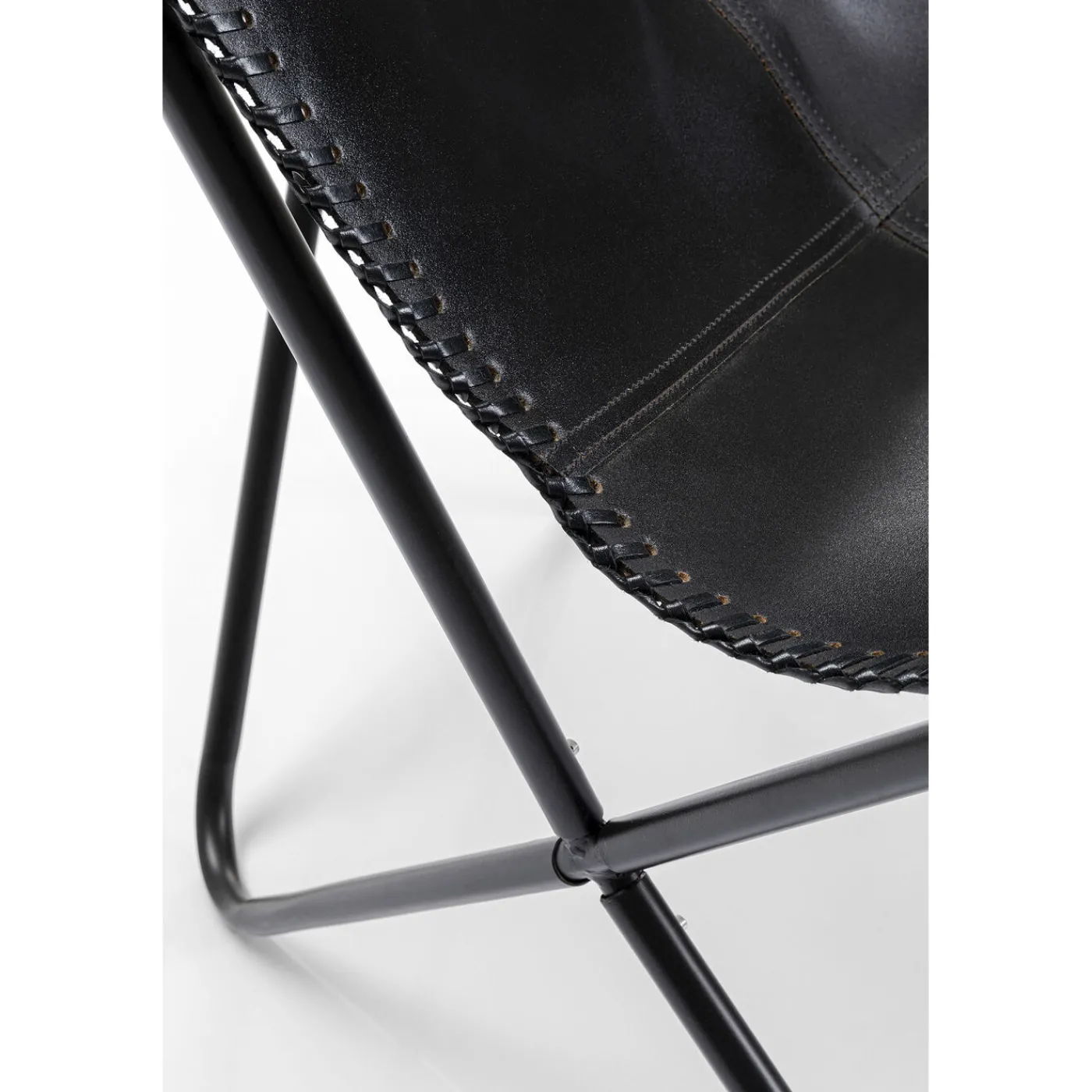 KARE Design Fauteuil California Cuir Noir