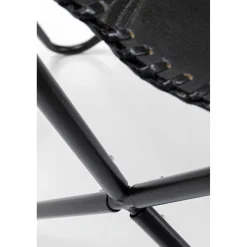 KARE Design Fauteuil California Cuir Noir