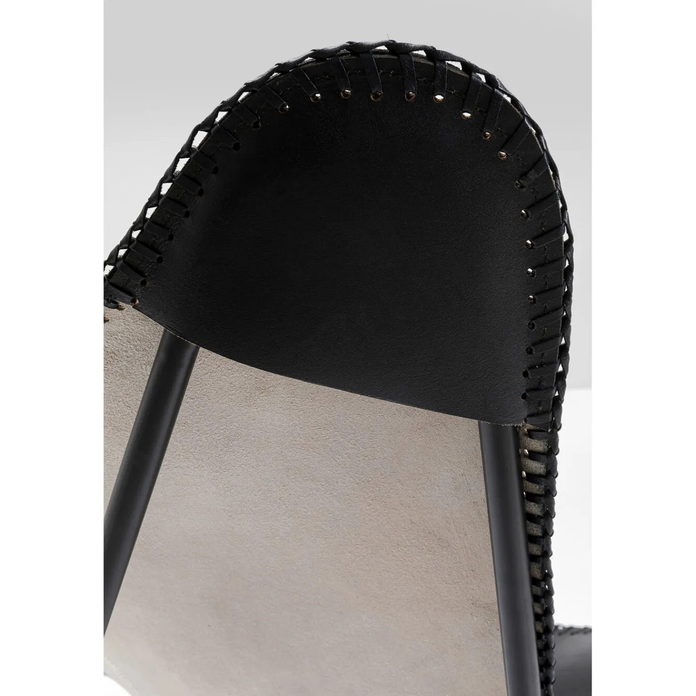 KARE Design Fauteuil California Cuir Noir