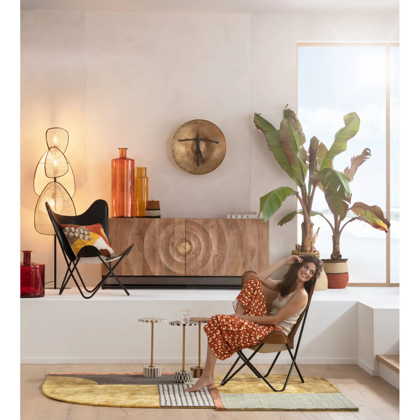 KARE Design Fauteuil California Cuir Noir