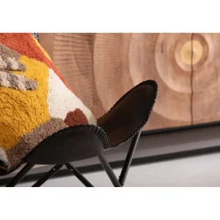 KARE Design Fauteuil California Cuir Noir