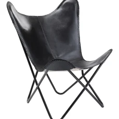 KARE Design Fauteuil California Cuir Noir