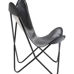 KARE Design Fauteuil California Cuir Noir