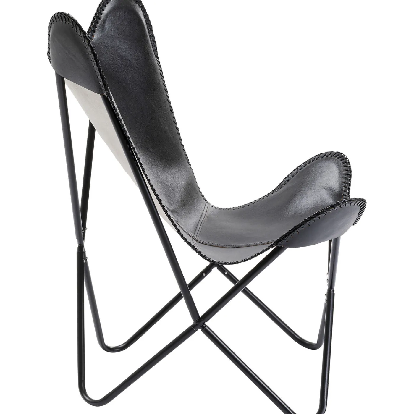 KARE Design Fauteuil California Cuir Noir