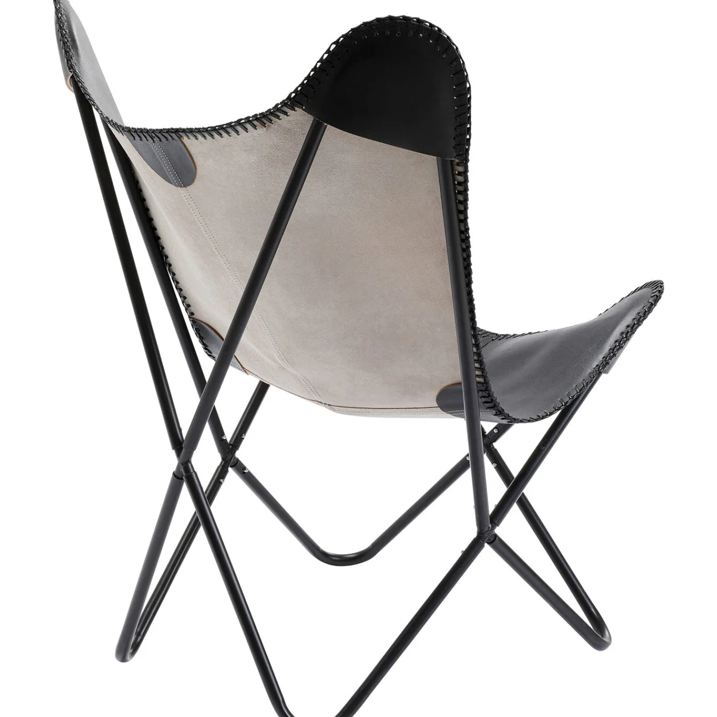 KARE Design Fauteuil California Cuir Noir