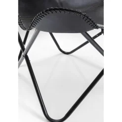 KARE Design Fauteuil California Cuir Noir