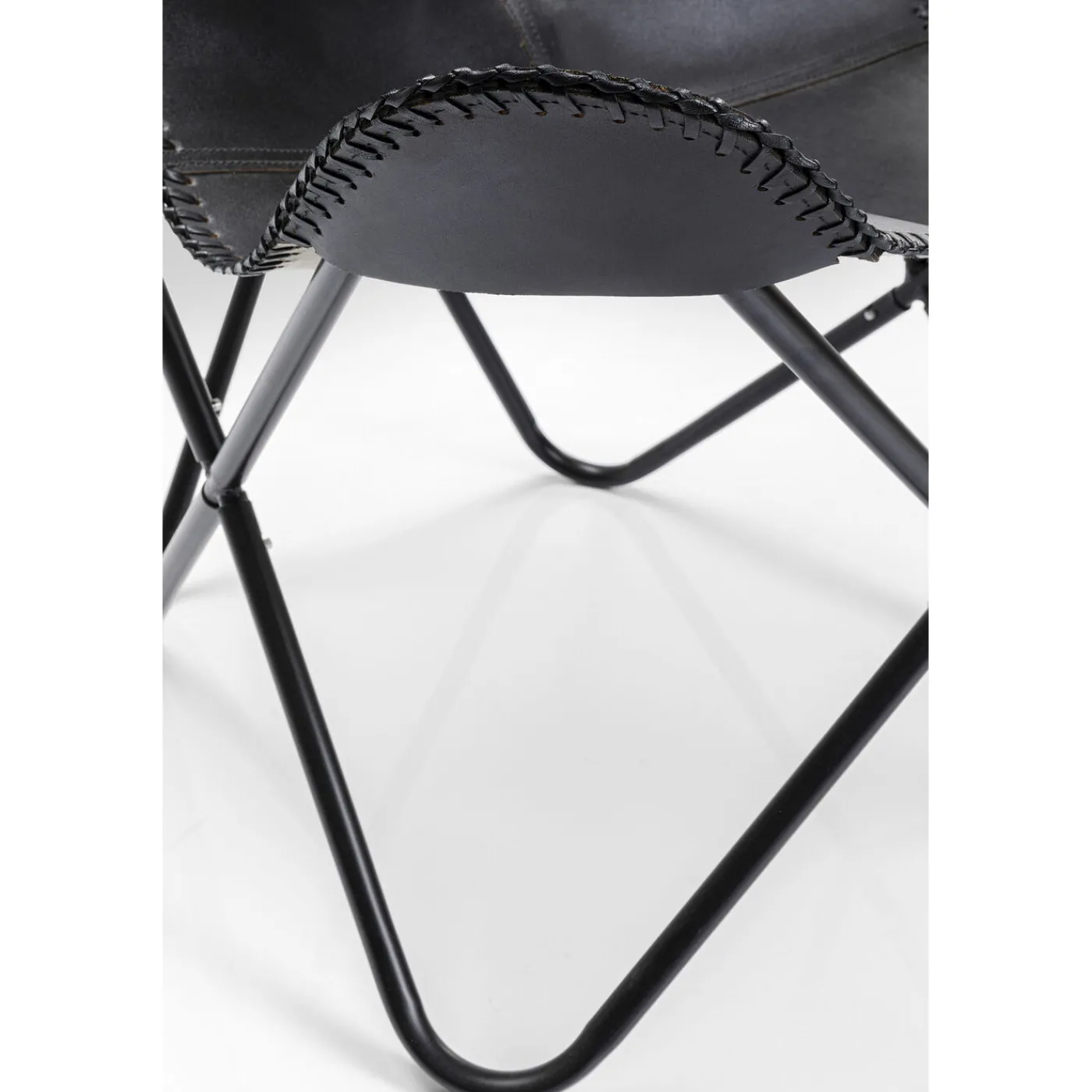 KARE Design Fauteuil California Cuir Noir