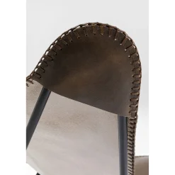 KARE Design Fauteuil California Cuir Marron Fonce