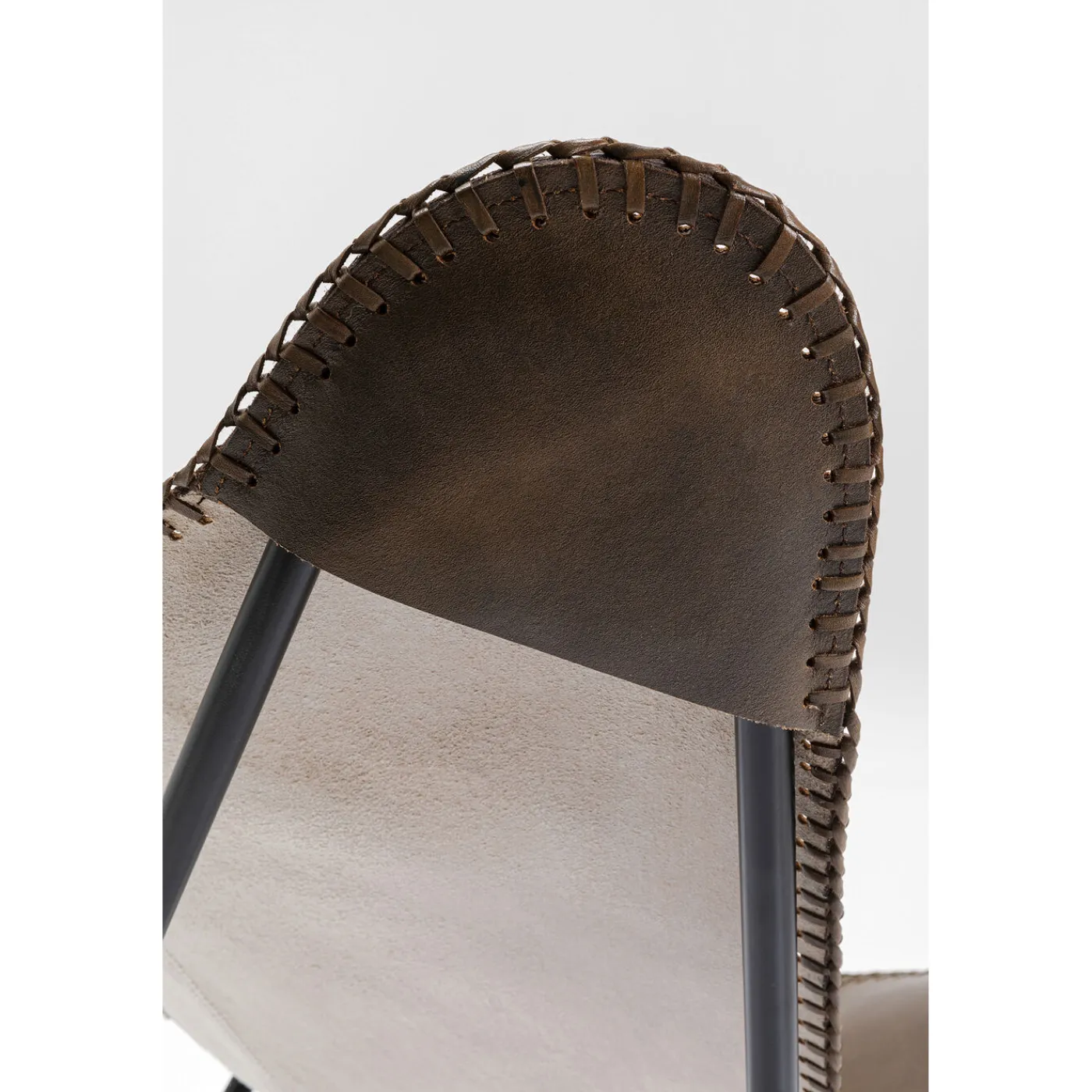 KARE Design Fauteuil California Cuir Marron Fonce