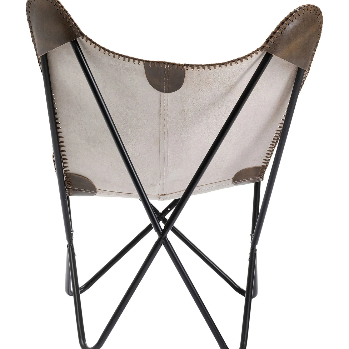 KARE Design Fauteuil California Cuir Marron Fonce