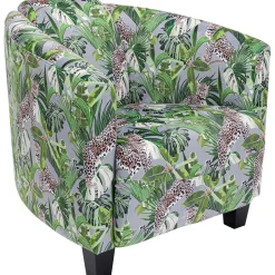 KARE Design Fauteuil Cigar Lounge Jungle Vert