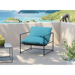 KARE Design Fauteuil Cuby Garden Bleu