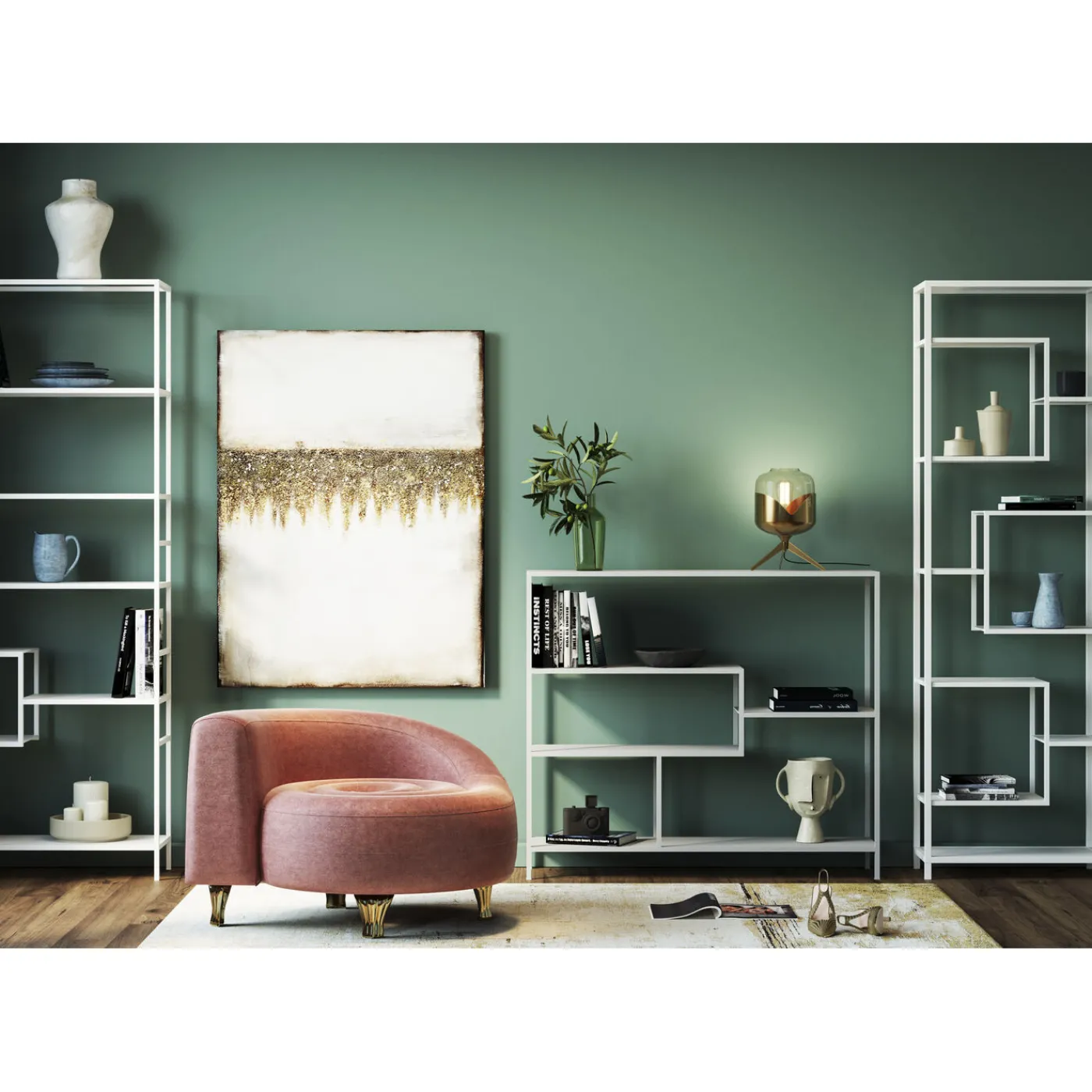 KARE Design Fauteuil Lofty Snake Mauve