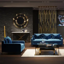 KARE Design Fauteuil Lullaby Petrole