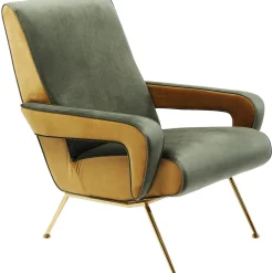 KARE Design Fauteuil Luna Haut Dossier Vert