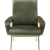 KARE Design Fauteuil Luna Haut Dossier Vert