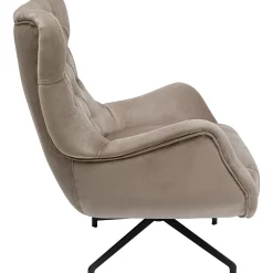 KARE Design Fauteuil Pivotant Bellissima Velours Beige