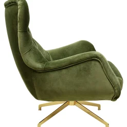 KARE Design Fauteuil Pivotant Bellissima Velours Vert