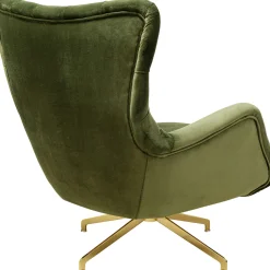 KARE Design Fauteuil Pivotant Bellissima Velours Vert
