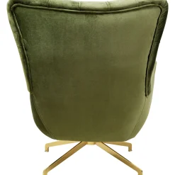 KARE Design Fauteuil Pivotant Bellissima Velours Vert