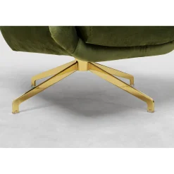 KARE Design Fauteuil Pivotant Bellissima Velours Vert