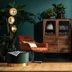 KARE Design Fauteuil Pivotant Bristol Rouge Rouille