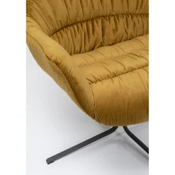 KARE Design Fauteuil Pivotant Bristol Jaune