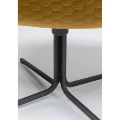 KARE Design Fauteuil Pivotant Bristol Jaune