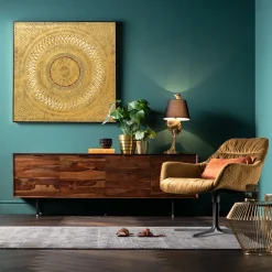 KARE Design Fauteuil Pivotant Bristol Jaune