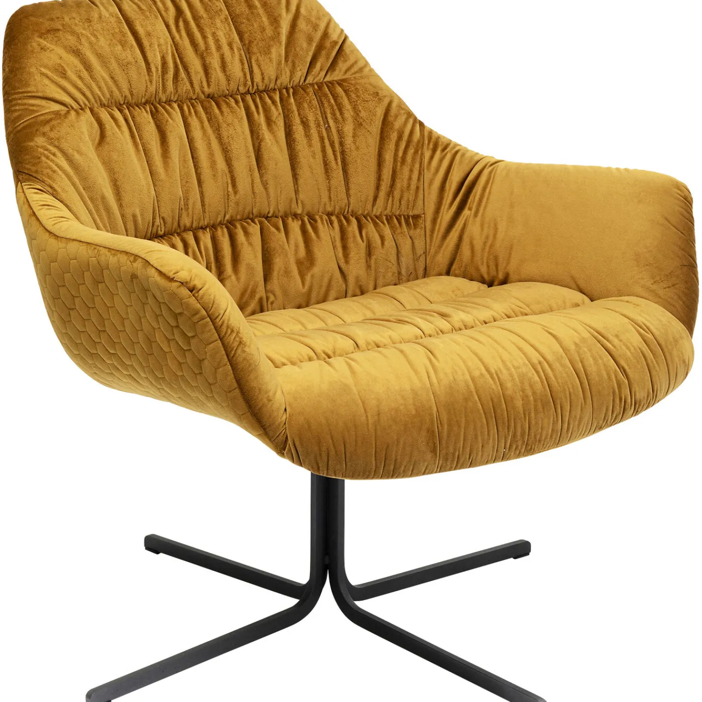 KARE Design Fauteuil Pivotant Bristol Jaune