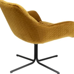 KARE Design Fauteuil Pivotant Bristol Jaune