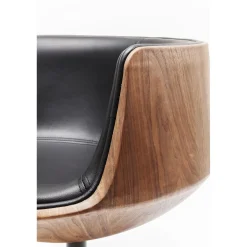 KARE Design Fauteuil Pivotant Club Noyer