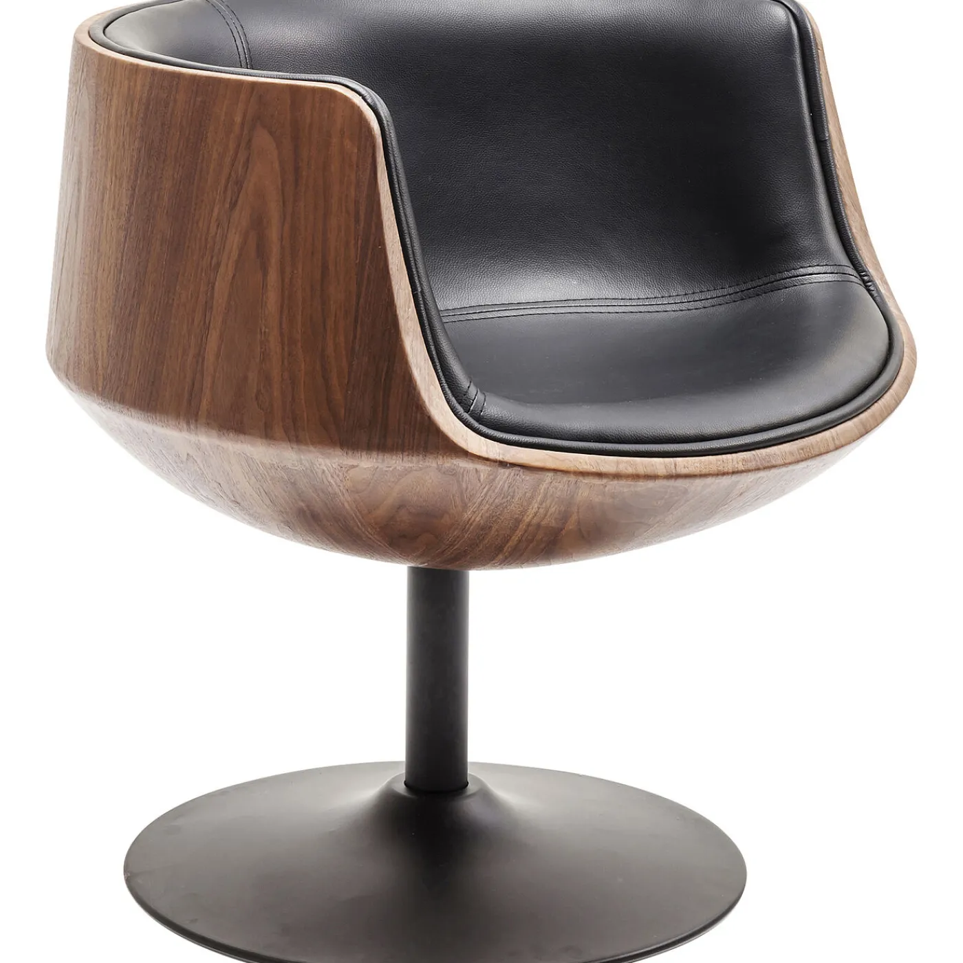 KARE Design Fauteuil Pivotant Club Noyer