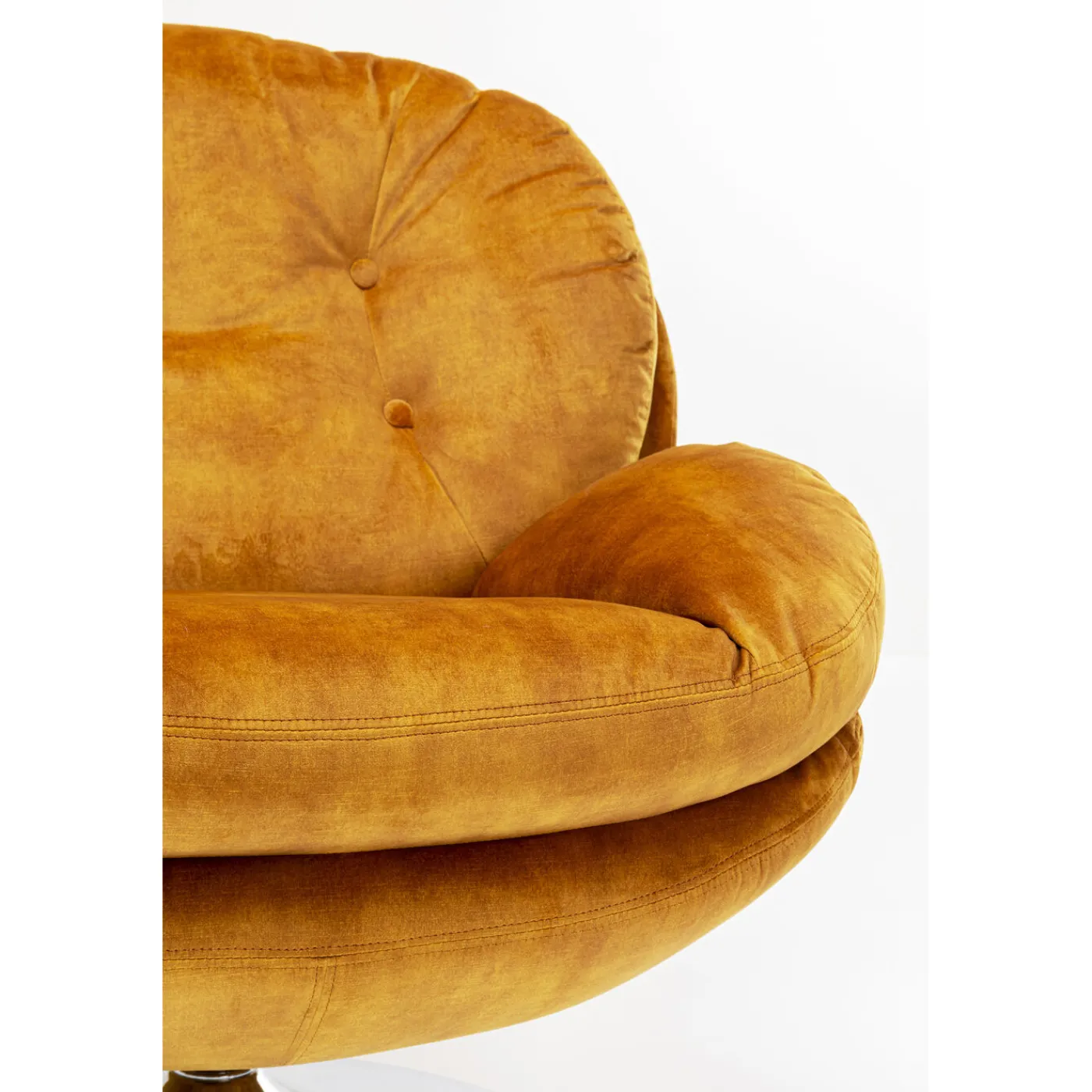 KARE Design Fauteuil Pivotant Cosy Ambre